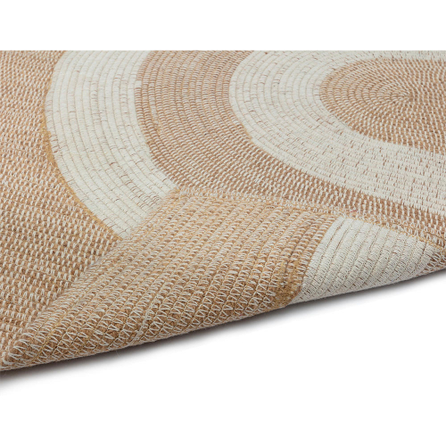 Derby Hand Woven Outdoor Rug in Sand & Cream Poly (10 x 14)